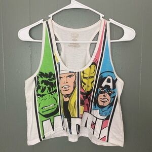 Marvel - Throwback/Vintage White Crop Top - M